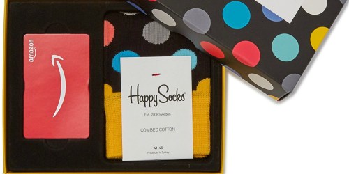 FREE Happy Socks w/ $100 Amazon Gift Card Purchase