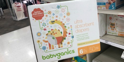 High Value $5/1 Babyganics Box Diapers Coupon = Club Size Packs $15.99 Each After Target Gift Card