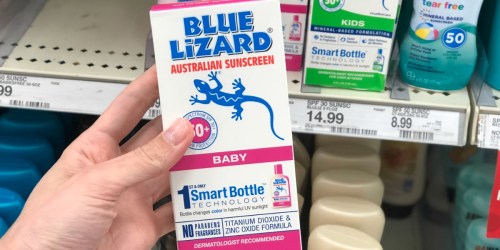 Over $5 Off Blue Lizard Australian Sunscreen After Cash Back at Target