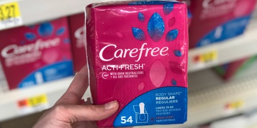 Carefree Liners 54-Count Pack Only 92¢ After Cash Back at Walmart (Regularly $3)