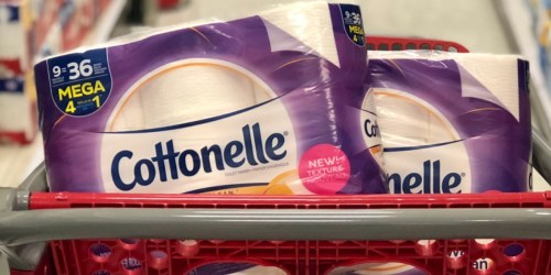 Two New Cottonelle Coupons = 9-Count Mega Roll Packs Just $6.29 Each After Target Gift Card