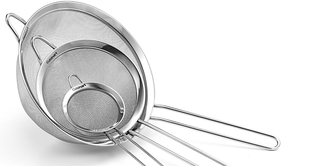 Set of 3 Cuisinart Stainless Steel Strainers Just 7.99 + Free Shipping