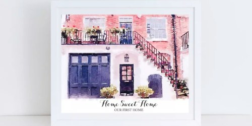 Custom Watercolor Print of YOUR Home Only $21.98 Shipped (Regularly $65)