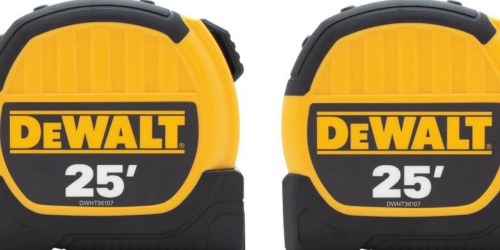 Home Depot: Two Pack DEWALT 25′ Tape Measures Only $11.97 (Just $5.98 Each)