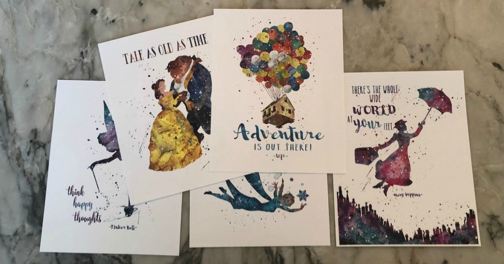 Disney Character Prints in a pile