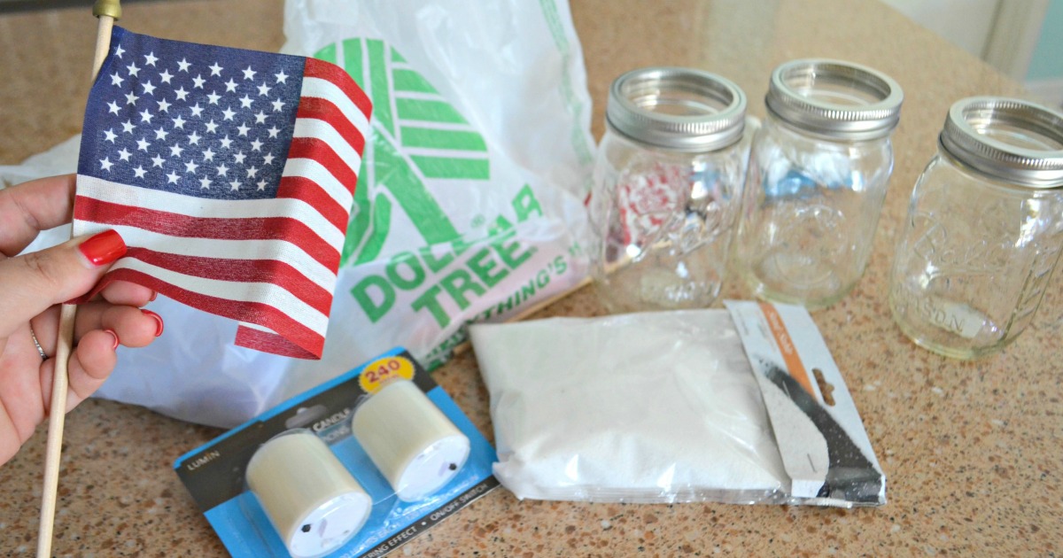 Craft These Dollar Tree 4th of July Mason Jar Votives in a Few Minutes!