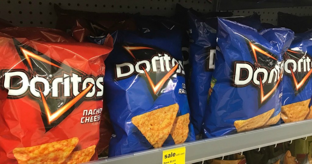 doritos chips on shelf at Walgreens