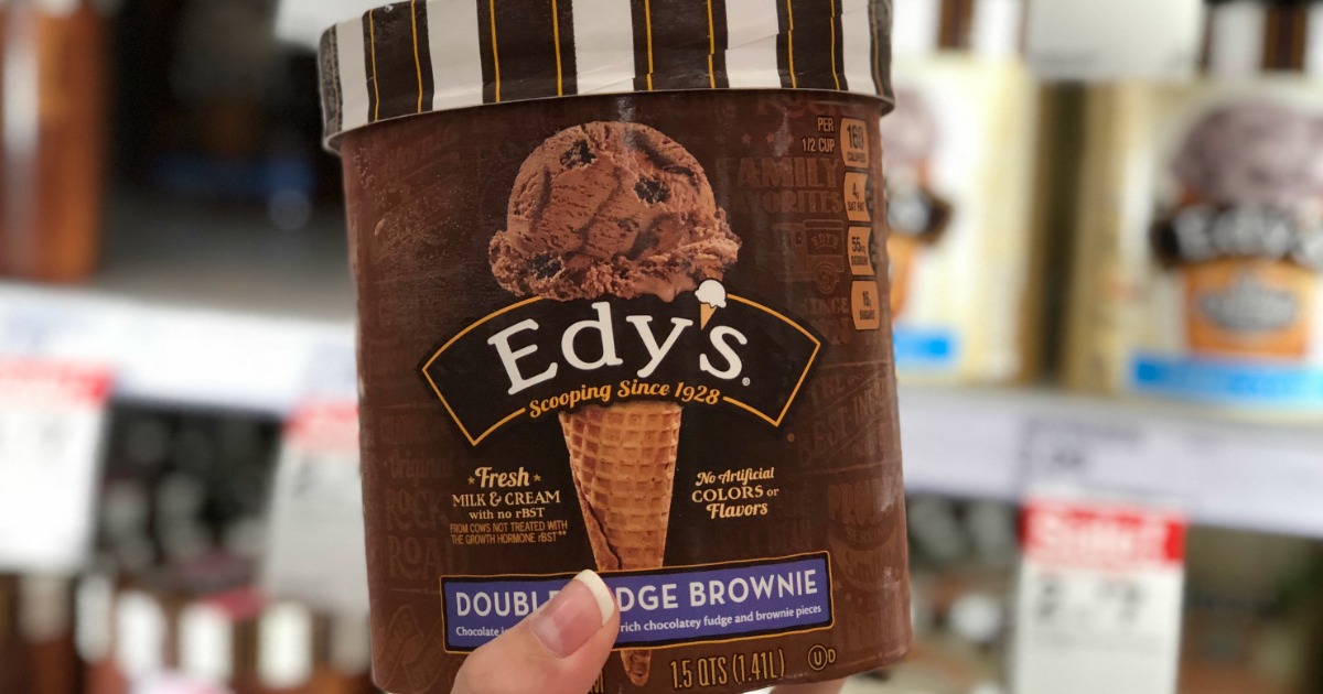 Edy’s Ice Cream 48oz Only 49¢ After Cash Back at Kroger (Regularly $6.49)