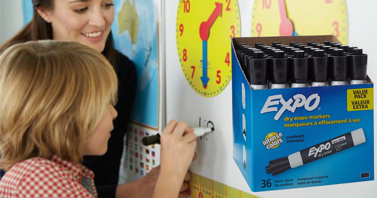 Amazon Expo Low Odor Dry Erase Markers 36 Pack Only 17.12 (Just 48¢ Each)