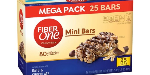 Amazon: Fiber One Mini Chewy Bars 25-Count Just $3.63 Shipped (Only 15¢ Per Bar)