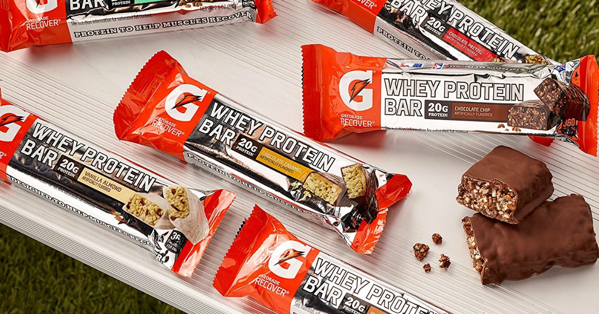 Amazon Gatorade Whey Protein Bars 18Count Variety Pack Just 12.22