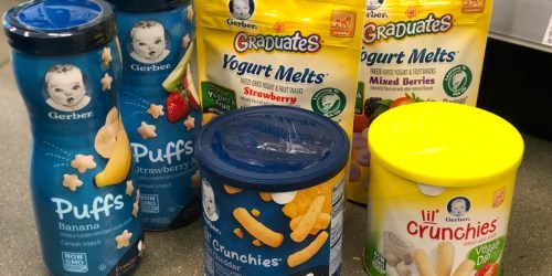 Over $5 Worth of NEW Gerber Baby Food & Snack Coupons