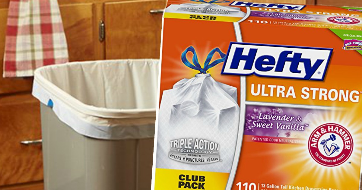 Amazon Hefty 13Gallon Scented Trash Bags 110Count Only 11.99 Shipped