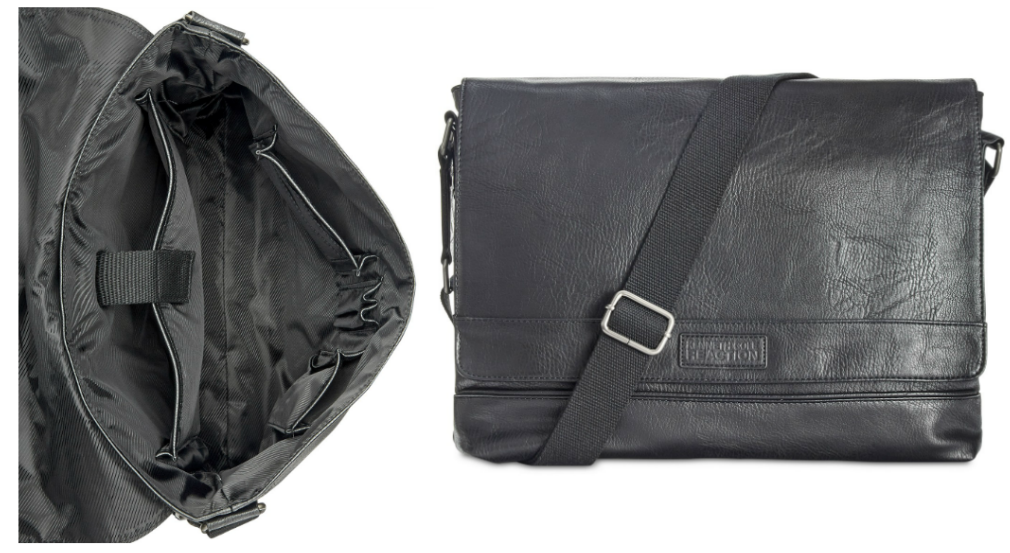 kenneth cole pebbled messenger bag