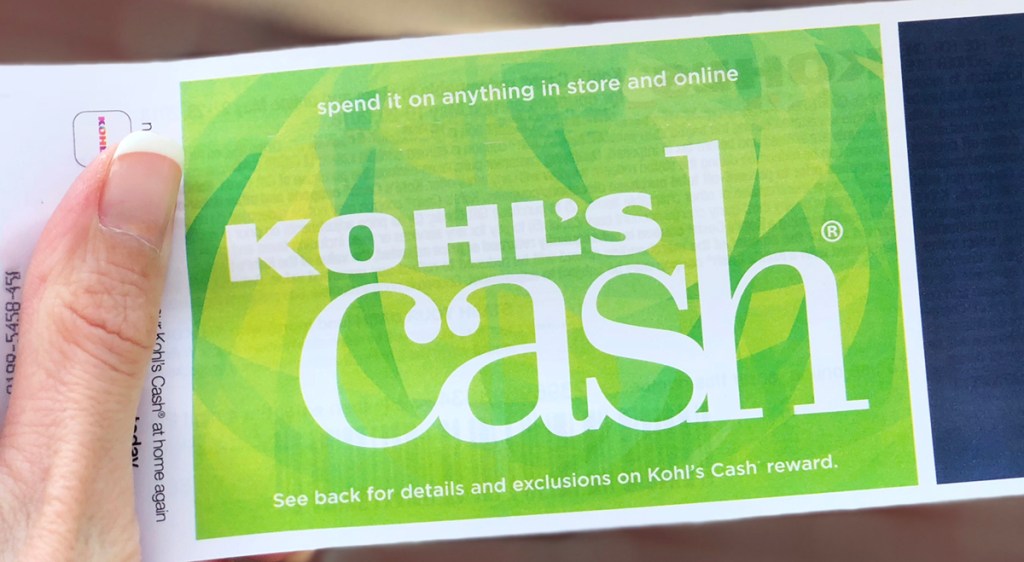 kohl's cash in persons hand