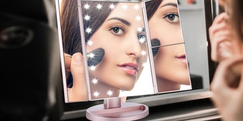 Easehold Tri-Fold LED Lightup Makeup Mirror Only $12.99 Shipped