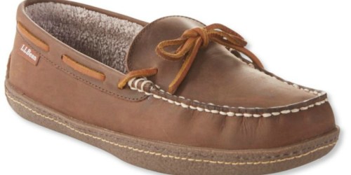 LL Bean Men’s Handsewn Leather Slippers Only $23.99 (Regularly $50) – Awesome Reviews