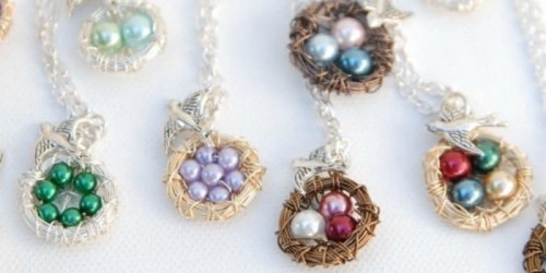 Mama Bird Wire Nest Necklace Only $11.64 Shipped