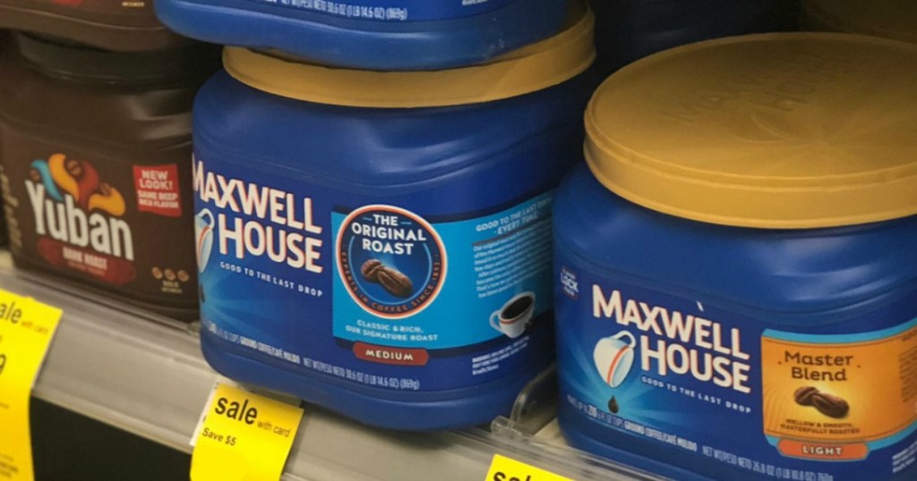Maxwell House Coffee on Walgreens Shelf