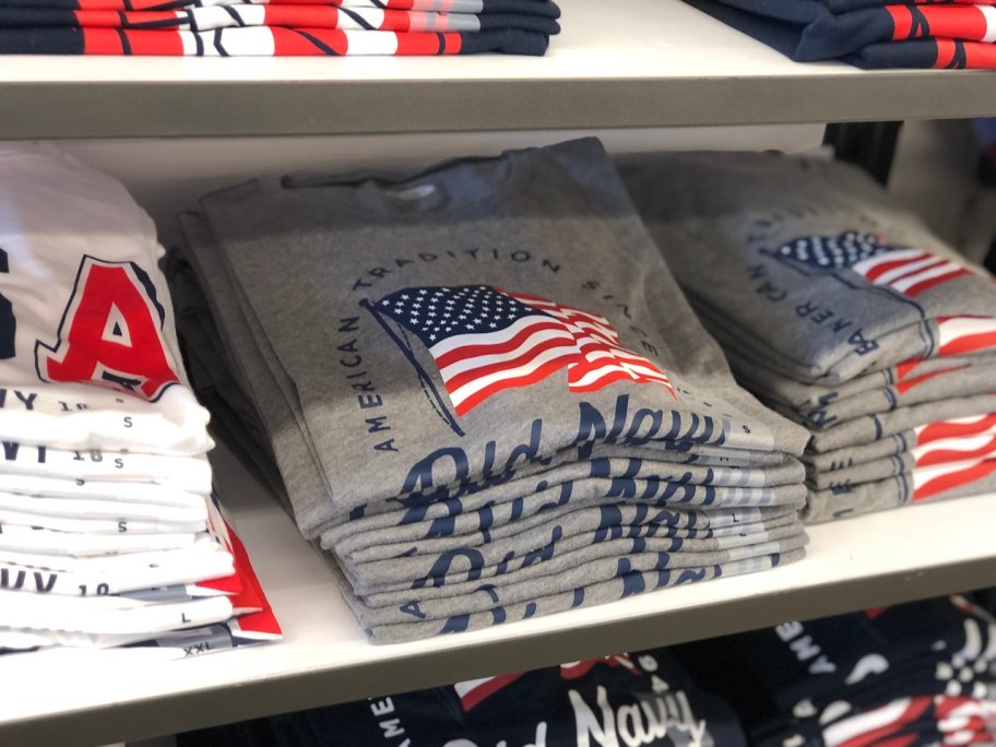 $5 Old Navy Flag Tees | 4th of July Outfit Staple