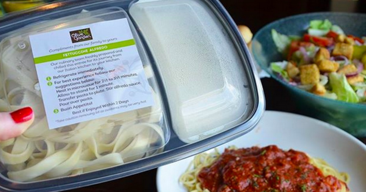 Olive Garden Take Home Dinner Entree Just 5 w/ DineIn Entree Purchase