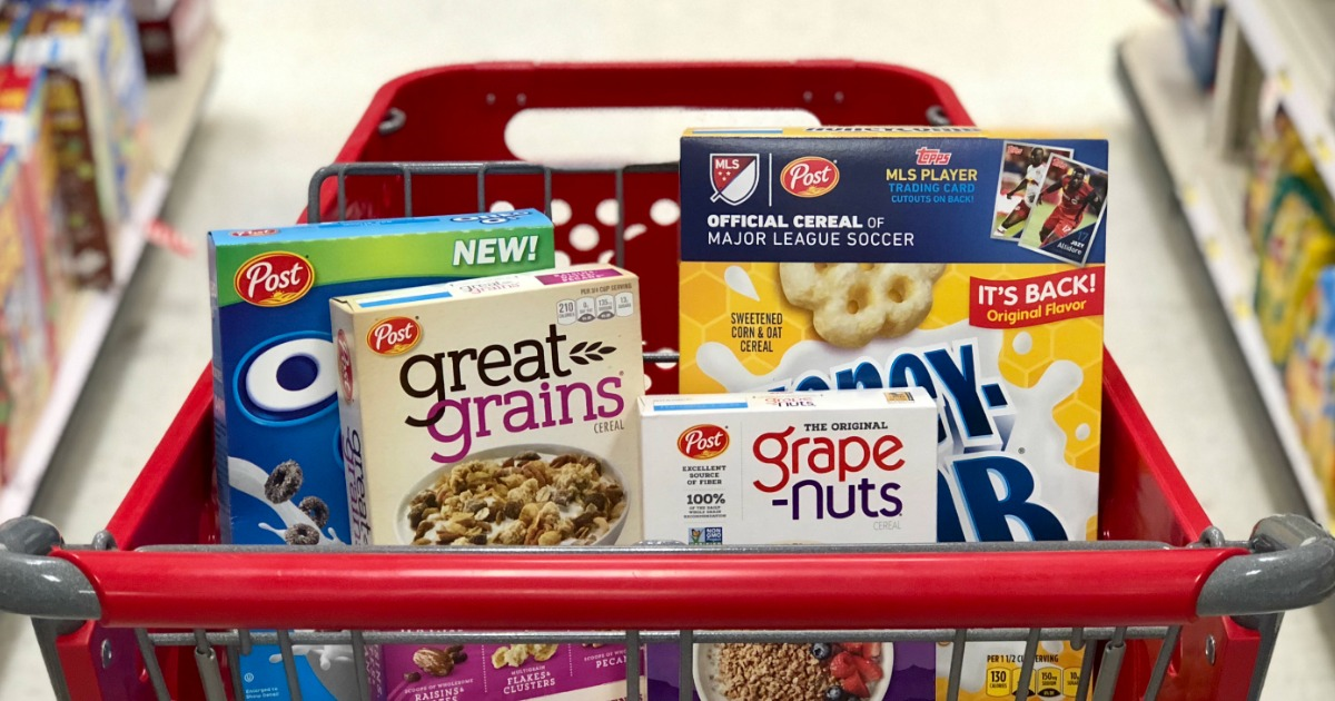 Post Cereals as Low as 1.38 After Cash Back at Target