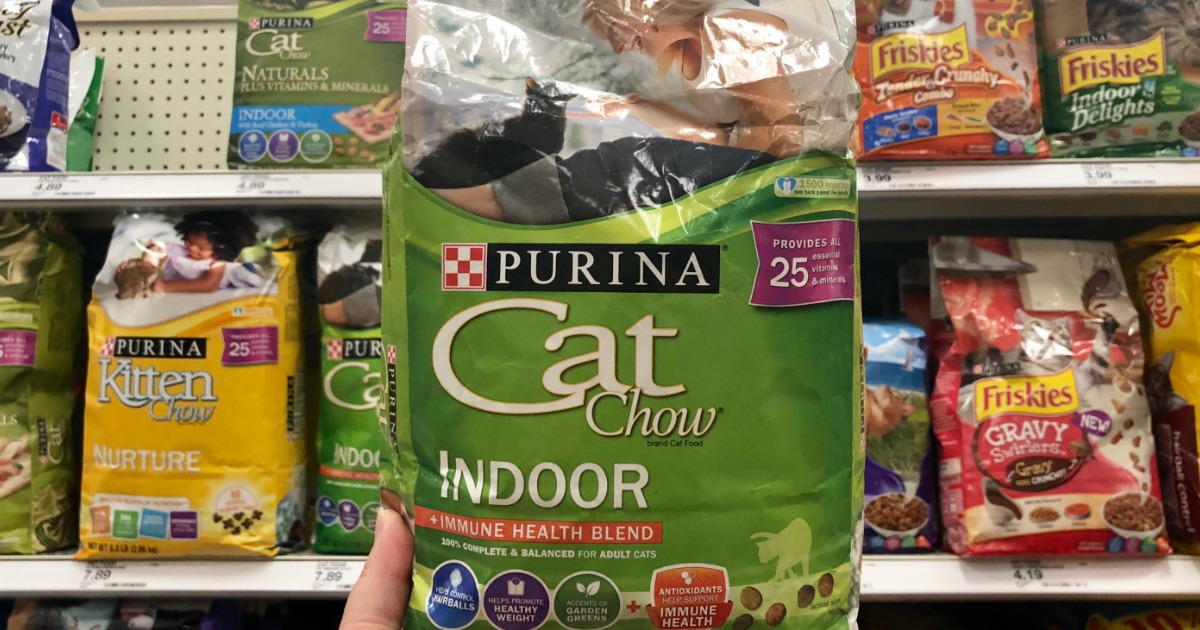 purina cat chow green bag