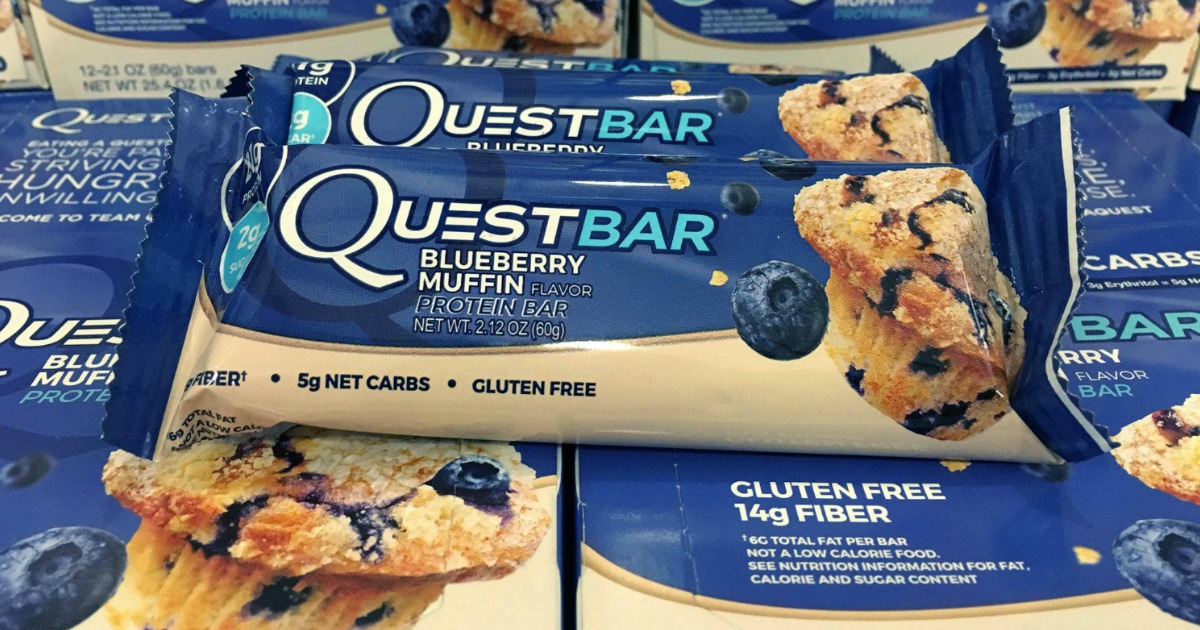 Amazon Quest Gluten Free Blueberry Muffin Protein Bar 12Pack Only 15
