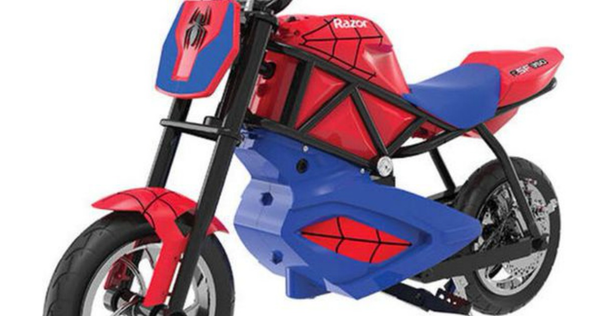 electric spiderman motorbike