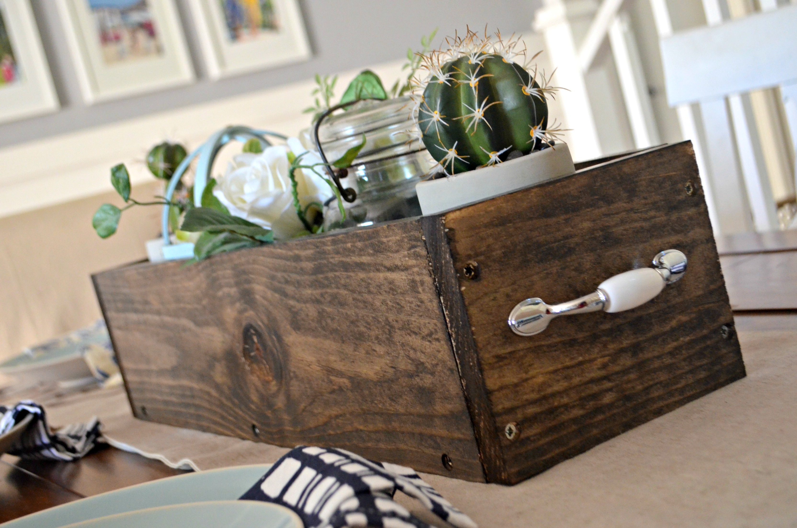 DIY: Build this Rustic Farmhouse Wood Box Centerpiece for Under $11 ...