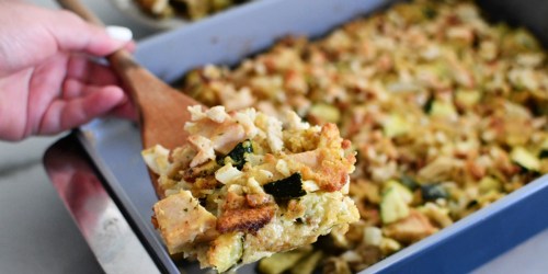 Bake a Chicken Zucchini Casserole to Utilize Summer Veggies!