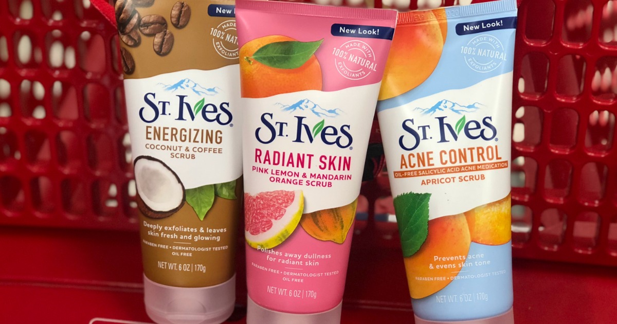 THREE St. Ives Facial Scrubs Only 2.98 After Target Gift Card & Cash