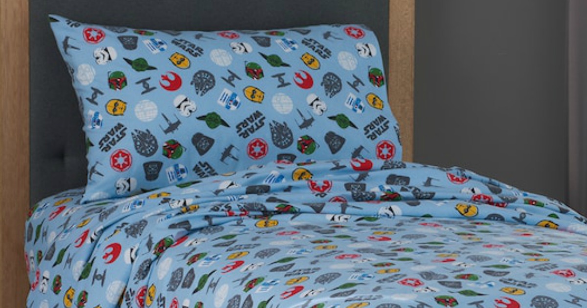 Kohl&#39;s Cardholders: Star Wars Flannel Queen-Size Sheet Set Only $12.59 Shipped (Regularly $90 ...