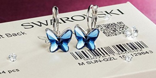 Amazon: Women’s Hoop Earrings w/ Swarovski Elements Crystals Only $11 (Butterflies or Hearts)
