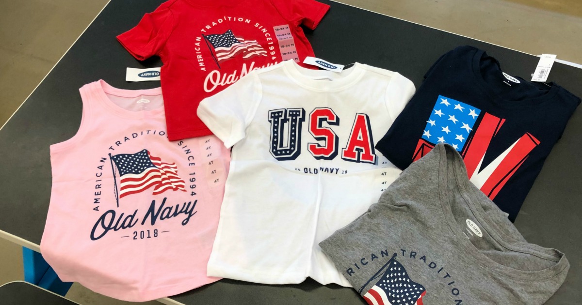 Old Navy Patriotic Tees & Tanks Just $2.50 (Online & In-Store)