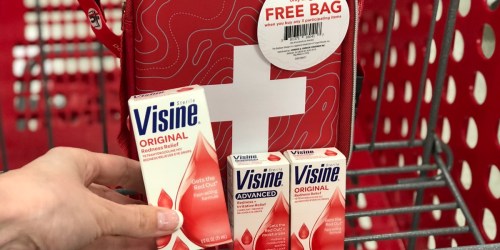 Three Visine Redness Relief Drops AND First Aid Bag ONLY $4.84 at Target (Over $15 Value)