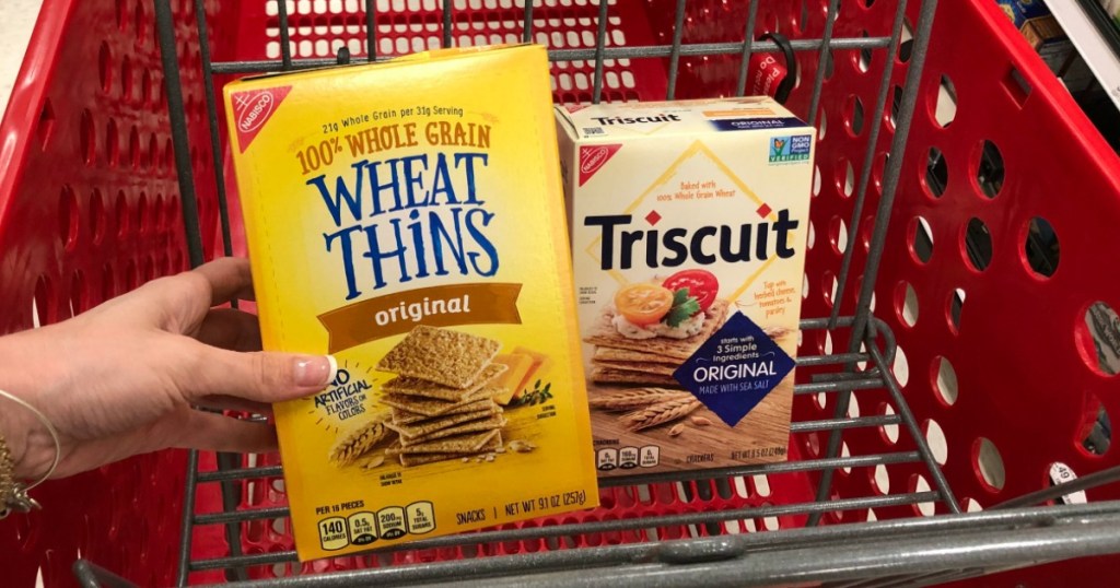 Wheat Thins and Triscuit in cart