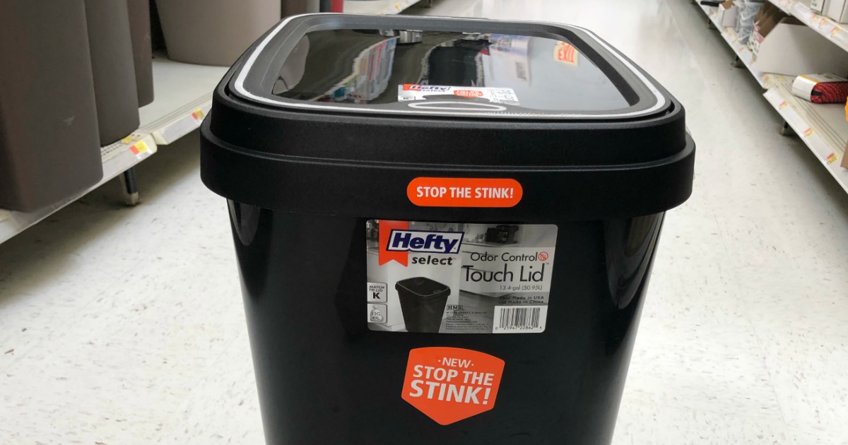 Hefty Touch Lid 13Gallon Trash Can Only 8.50 on