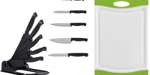 Walmart.com: Mainstays Foldable Sheath Block Knife Set AND Cutting Board ONLY $6.61