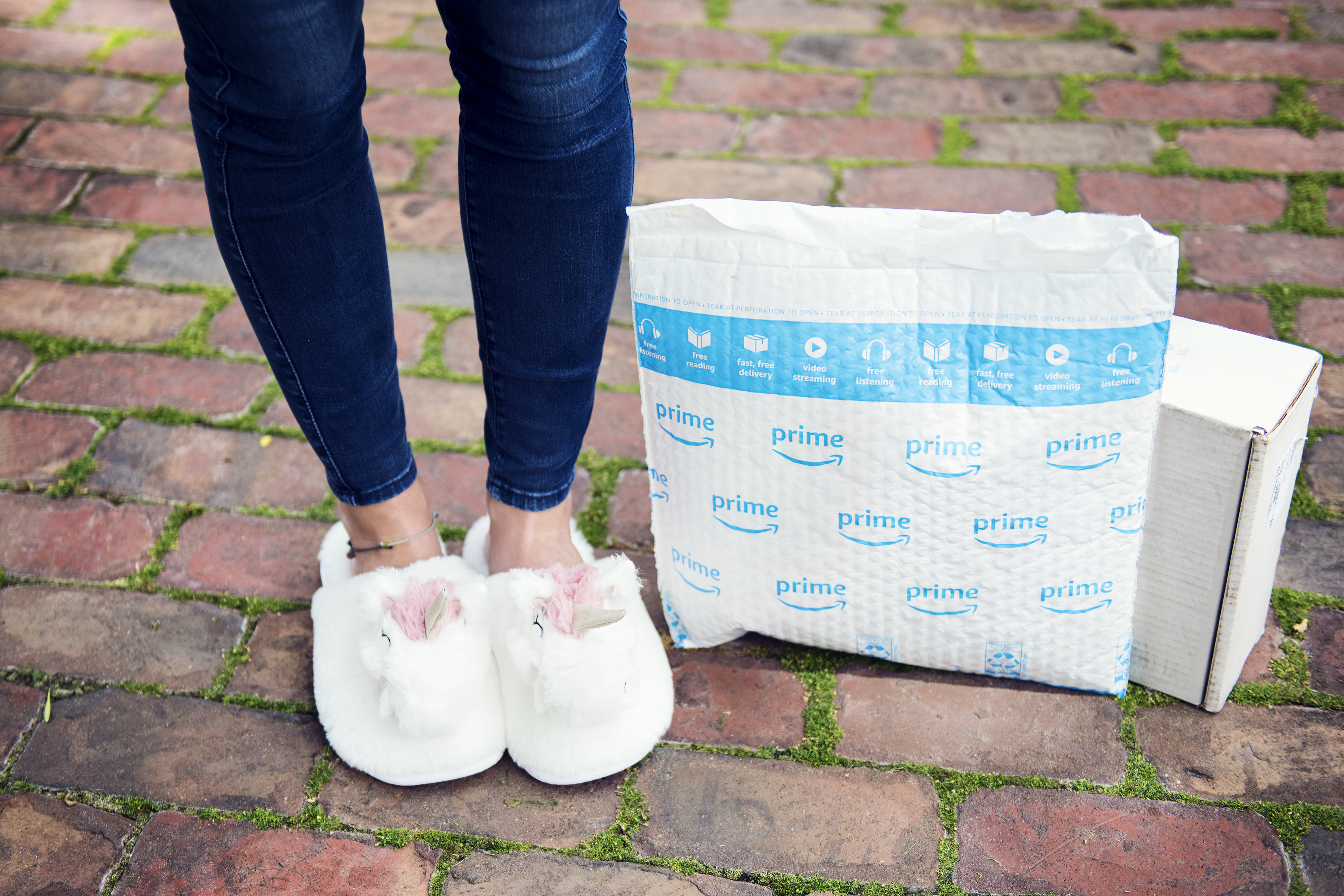 win a membership just in time for amazon prime day - Collin in unicorn slippers