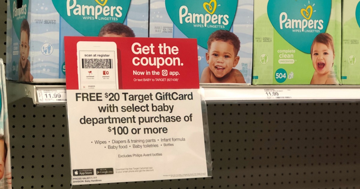 50 Off Diapers, Rash Cream, Baby Pouches & More After Target Gift Card