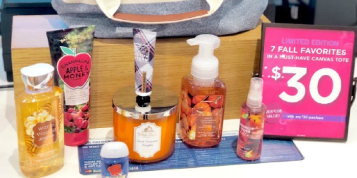 Bath & Body Works Fall Favorites Canvas Tote Only $30 w/ $30 Purchase ($109 Value)