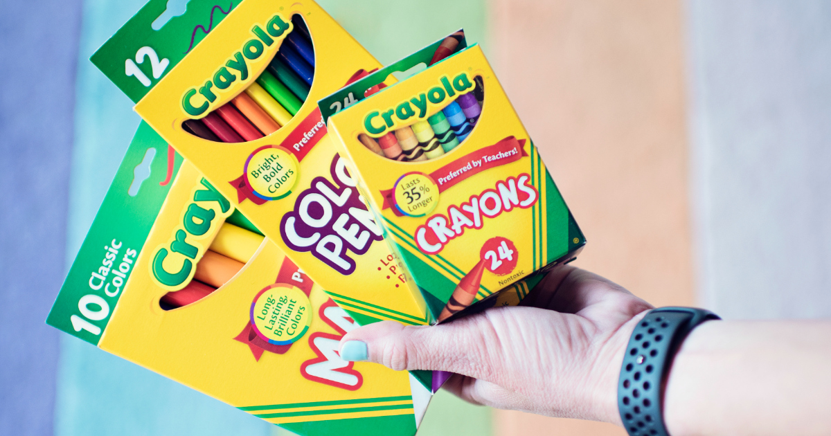 back to school deals at staples, target, and walmart - Crayola products