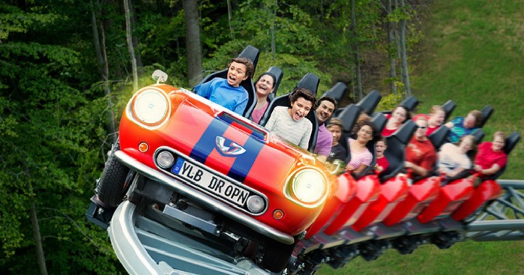 people riding a rollercoaster