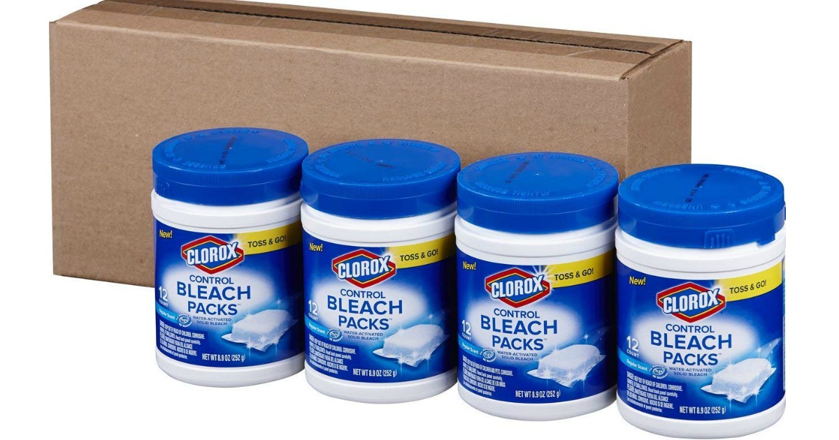 Amazon FOUR Clorox Control Bleach Packs Only 10 25 Shipped Just 2   Clorox Bleach Packs 