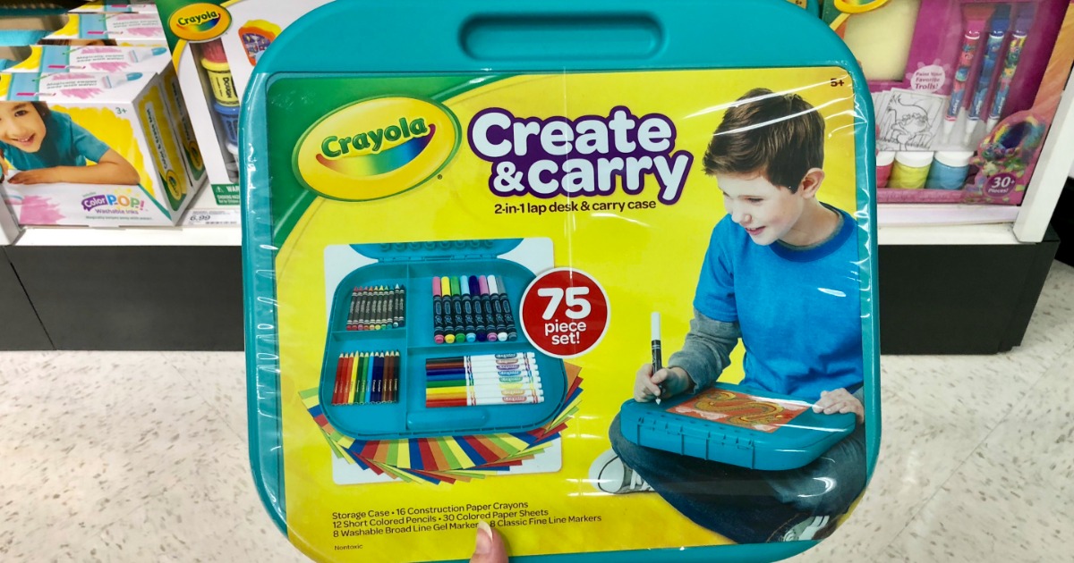 CRAYOLA CREATE AND CARRY 2 in 1 LAP DESK AND CARRY CASE