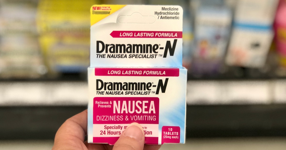 ... 10-Count ONLY Dramamine-N Nausea Tablets 99¢ at Relief