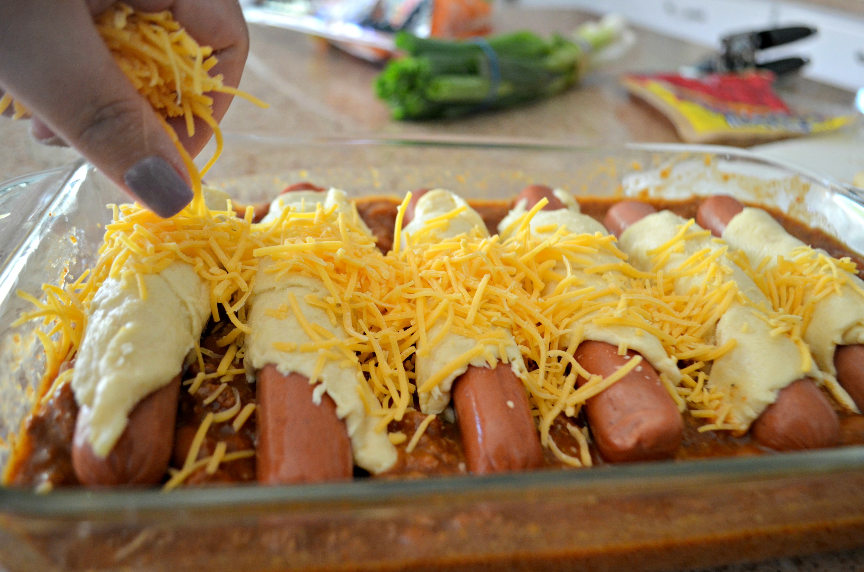 Feed the Family with This EASY Chili Cheese Dog Bake