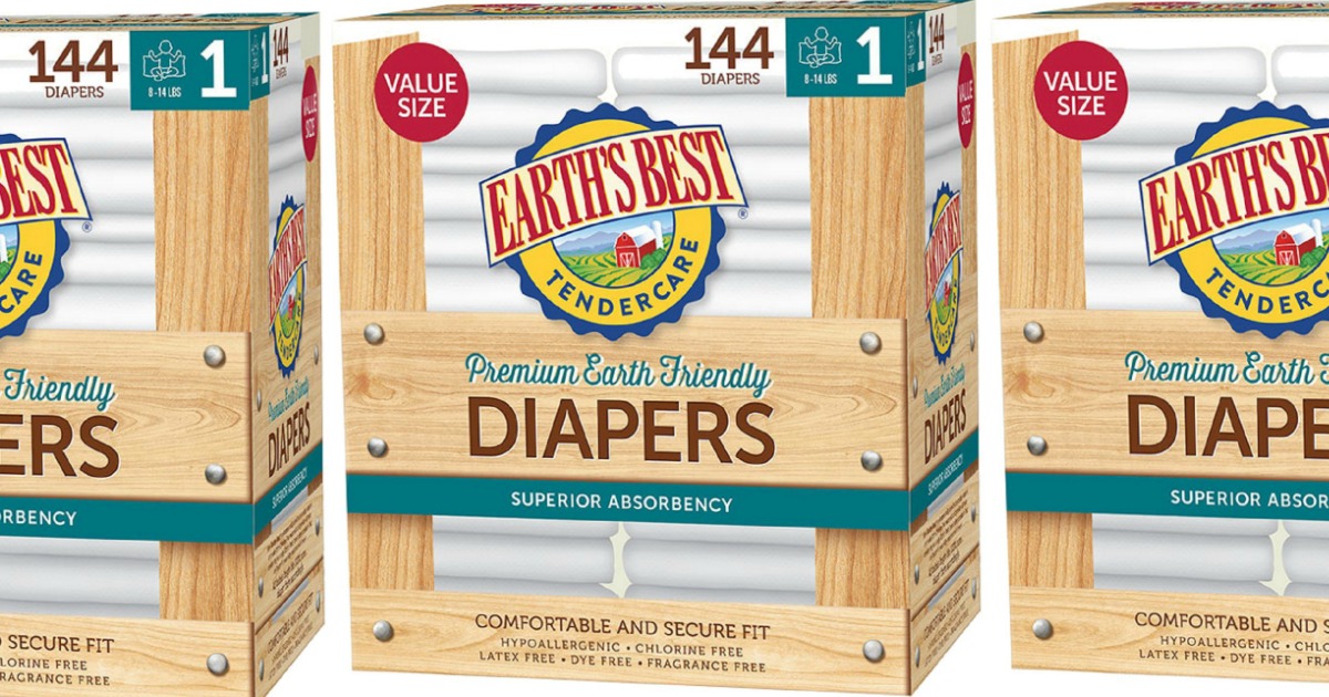 Four HUGE Value Boxes of Earth's Best Diapers ONLY 46.48 Shipped (as