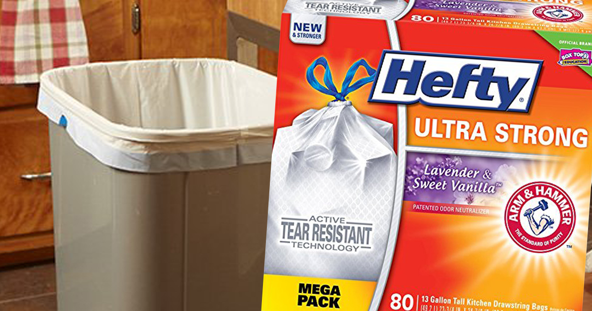 Amazon Hefty Scented 13Gallon Trash Bags 80Count Only 8.65 Shipped